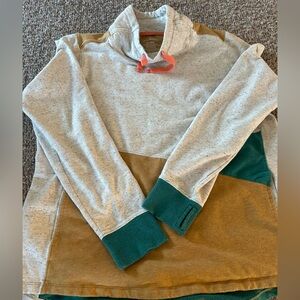L.L. Bean Heathered Gray Hoodie with Bright Orange Details